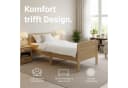 Homestyle4u Funktionsbett 120x200 cm höhenverstellbar Braun Natur Bild 1