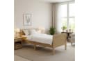 Homestyle4u Funktionsbett 120x200 cm höhenverstellbar Braun Natur Bild 2
