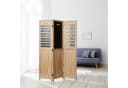 Homestyle4u Paravent Raumteiler 3-teilig Holz mit Tafel und Wochenplaner Bild 1