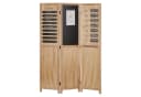 Homestyle4u Paravent Raumteiler 3-teilig Holz mit Tafel und Wochenplaner Bild 2