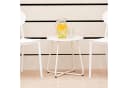Homestyle4u Beistelltisch Rund Metall Weiß Bild 1