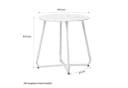 Homestyle4u Beistelltisch Rund Metall Weiß Bild 3