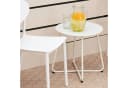Homestyle4u Beistelltisch Rund Metall Weiß Bild 4