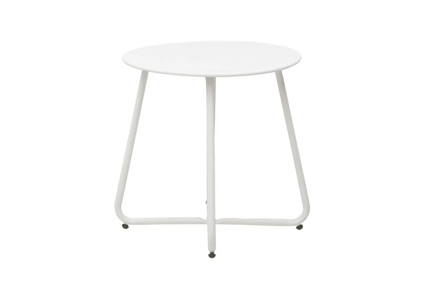 Homestyle4u Beistelltisch Rund Metall Weiß - Bild 5