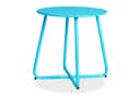 Homestyle4u Beistelltisch Rund Metall Blau Wetterfest Bild 2