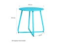 Homestyle4u Beistelltisch Rund Metall Blau Wetterfest Bild 3