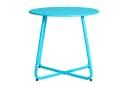 Homestyle4u Beistelltisch Rund Metall Blau Wetterfest Bild 4