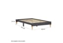 Homestyle4u Polsterbett Grau Futonstil 140x200 cm Bild 3