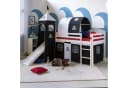 Homestyle4u Hochbett Pirat 90x200 cm Weiß mit Rutsche & Tunnel Bild 3