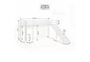 Homestyle4u Hochbett 90x200 mit Rutsche, Leiter & Vorhang Weiß/Rosa Bild 3