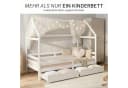 Homestyle4u Hausbett 90x200 Weiß Holz Kinderbett erhöht Kleinkind halbhoch Montessori Bild 4