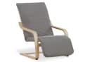 Homestyle4u Relaxsessel Grau Cord Stoff Verstellbare Fußstütze Bild 2