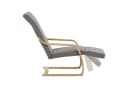 Homestyle4u Relaxsessel Grau Cord Stoff Verstellbare Fußstütze Bild 4