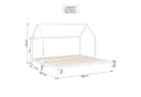 Homestyle4u Hausbett Familienbett Weiß mit Lattenrost Bild 4