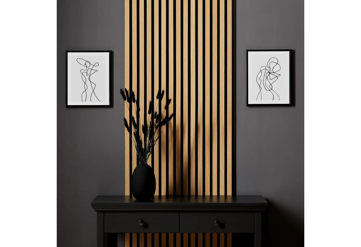 Homestyle4u Akustikpaneel Holz Braun 3D Wandpaneel - Bild 2