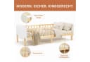 Homestyle4u Kinderbett 90x200 Holzbett Einzelbett Rausfallschutz Gestell Kinderzimmer Weiß Bild 5