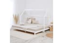 Homestyle4u Ausziehbares Hausbett Weiß Komplett-Set Bild 2