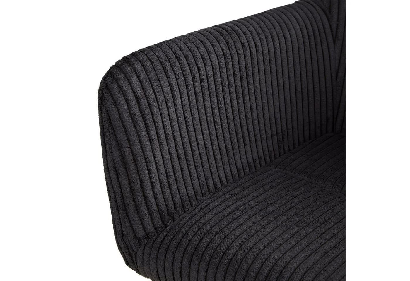 Homestyle4u Armlehnstuhl Esszimmer Stuhl Drehbar Grau Cord 2er Set - Bild 3