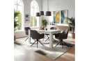 Homestyle4u Armlehnstuhl Esszimmer Stuhl Drehbar Grau Cord 2er Set Bild 4