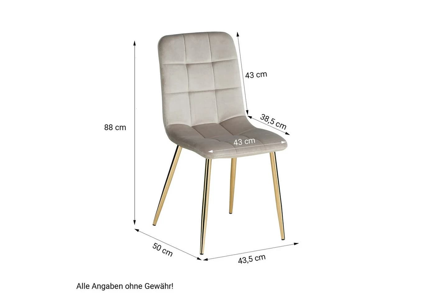 Homestyle4u Essgruppe 4 Stühle Küche Esstisch 80x120 bis 153 cm Grau Samt - Bild 3