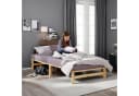 Homestyle4u Palettenbett 100x200 cm Kiefernholz mit Lattenrost Bild 1