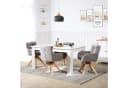 Homestyle4u Esszimmerstuhl 6er Set Hellgrau Drehbar Holzbeine Bild 1