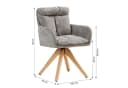Homestyle4u Esszimmerstuhl 6er Set Hellgrau Drehbar Holzbeine Bild 3