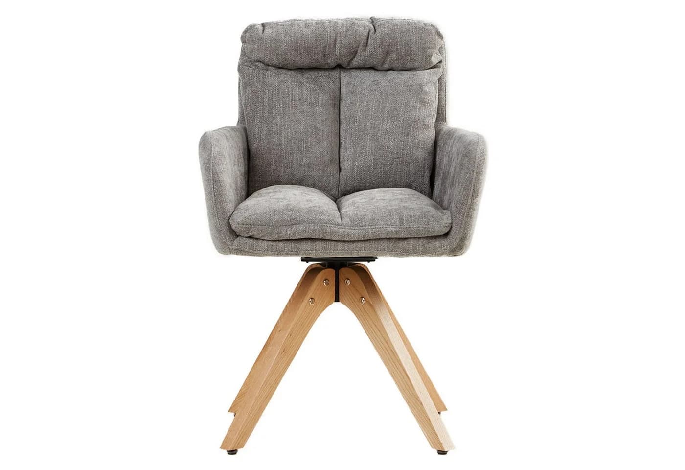 Homestyle4u Esszimmerstuhl 6er Set Hellgrau Drehbar Holzbeine - Bild 4