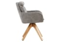 Homestyle4u Esszimmerstuhl 6er Set Hellgrau Drehbar Holzbeine Bild 5