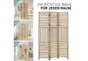 Homestyle4u Paravent Raumteiler Holz Natur 3-teilig faltbar Bild 3