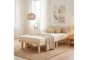Homestyle4u Holzbett 90x200 cm Kiefernholz Natur mit Lattenrost Bild 2