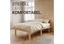 Homestyle4u Holzbett 90x200 cm Kiefernholz Natur mit Lattenrost Bild 3
