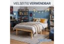 Homestyle4u Holzbett 90x200 cm Kiefernholz Natur mit Lattenrost Bild 5