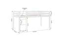 Homestyle4u Hochbett 90x200 Piratendesign Kinderbett Holz Weiß Blau Bild 5
