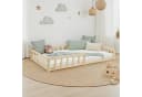 Homestyle4u Kinderbett Bodenbett Weiß Natur Massivholz Komplettset Bild 2