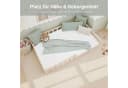 Homestyle4u Kinderbett Bodenbett Weiß Natur Massivholz Komplettset Bild 4
