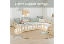 Homestyle4u Kinderbett Bodenbett Weiß Natur Massivholz Komplettset Bild 5