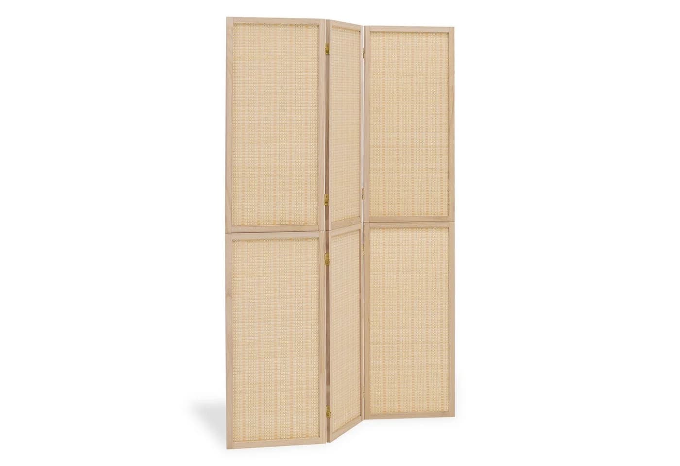 Homestyle4u Paravent 3-teilig Bambus Holz Natur Modern - Bild 4
