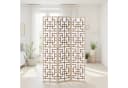Homestyle4u Paravent Raumteiler Holz Shoji Trennwand Natur Sichtschutz Indoor faltbar (3-teilig) Braun Bild 2