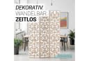 Homestyle4u Paravent Raumteiler Holz Shoji Trennwand Natur Sichtschutz Indoor faltbar (3-teilig) Braun Bild 4
