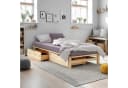 Homestyle4u Palettenbett 100x200 cm Massivholz Kiefer mit Stauraum Bild 1