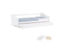 Homestyle4u Ausziehbett 90x200 Holz Gästebett mit Ausziehfunktion 2 Liegeflächen Doppelbett Bild 1