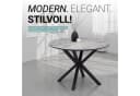 Homestyle4u Essgruppe 5-tlg. Rund Ø110cm Grau Metall Steinoptik Bild 4