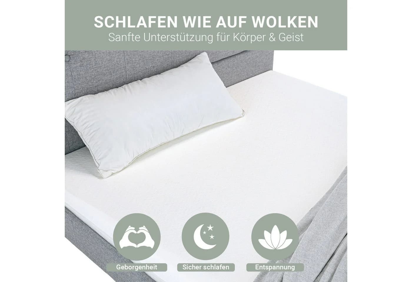 Homestyle4u Komfortschaummatratze H2 10 cm weiß - Bild 4
