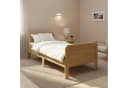 Homestyle4u Funktionsbett 100x200 Braun Weiß höhenverstellbar Bild 2