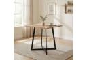 Homestyle4u Esstisch 80x80 Eiche Schwarz Industrial Design Bild 2