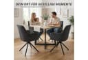 Homestyle4u Esstisch 80x80 Eiche Schwarz Industrial Design Bild 5
