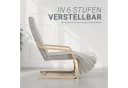 Homestyle4u Relaxsessel Cord Hellgrau Schwingsessel Bild 1