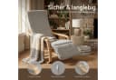 Homestyle4u Relaxsessel Cord Hellgrau Schwingsessel Bild 3