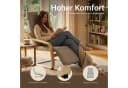 Homestyle4u Relaxsessel Cord Hellgrau Schwingsessel Bild 4